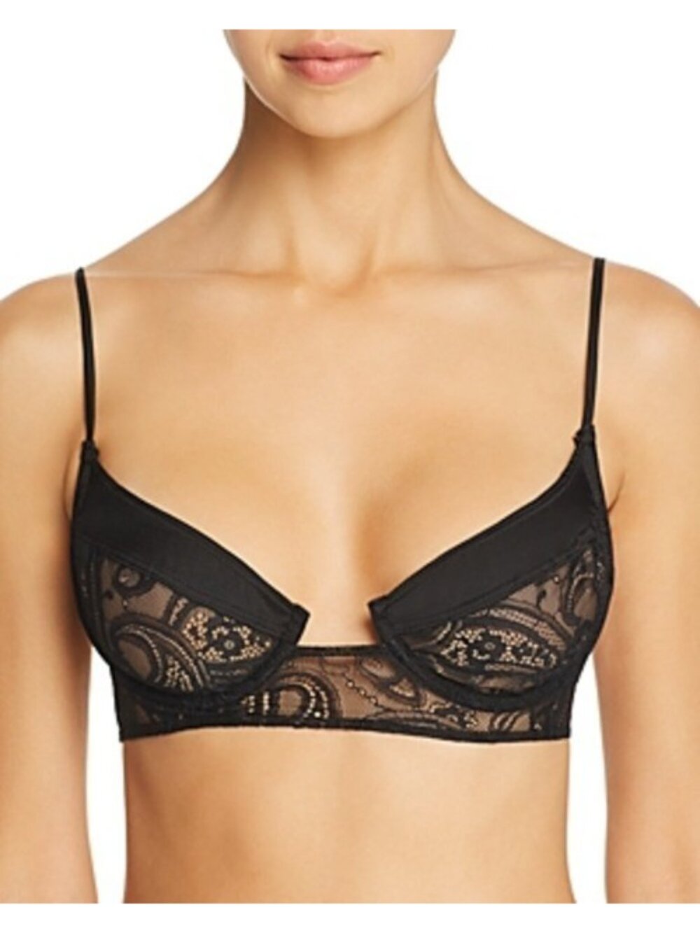 For Love And Lemons Lace Black Underwire Bra Unique Styling Size XS